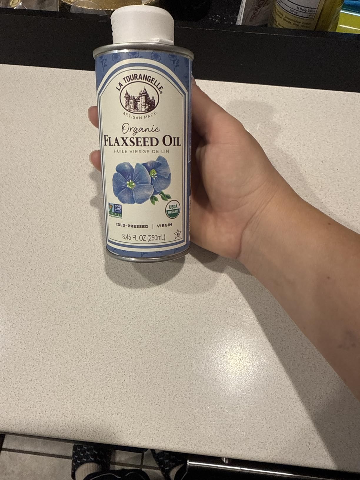 La Tourangelle Organic Virgin Flaxseed Oil, Liquid, for Cooking, 8.45 fl oz customer photo 1
