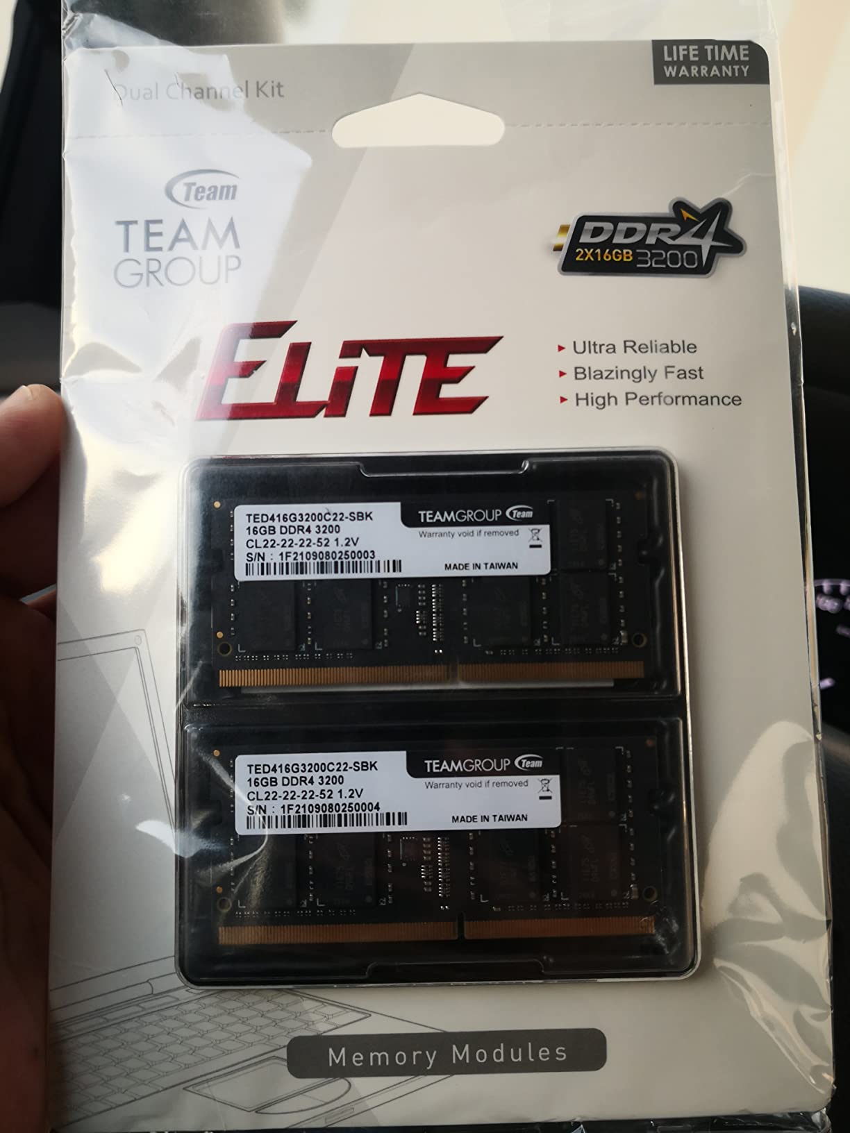 TEAMGROUP Elite DDR4 32GB Kit (2 x 16GB) 3200MHz PC4-25600 CL22 (2933MHz or 2666MHz) Unbuffered Non-ECC 1.2V SODIMM 260-Pin Laptop Notebook PC Computer Memory Module Ram Upgrade - TED432G3200C22DC-S01 customer photo 2