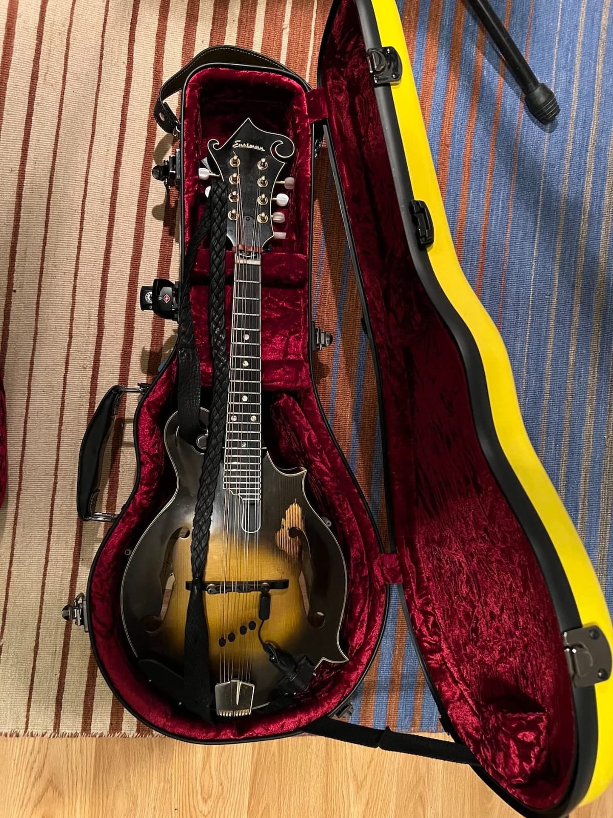 Crossrock Case - Fiberglass Mandolin Case - Fits Both A & F Styles - Padded Straps, Accessory Compartment, Fixed & Removable Padding - Includes TSA Lock-Yellow (CRF1020MAFYL) customer photo 2