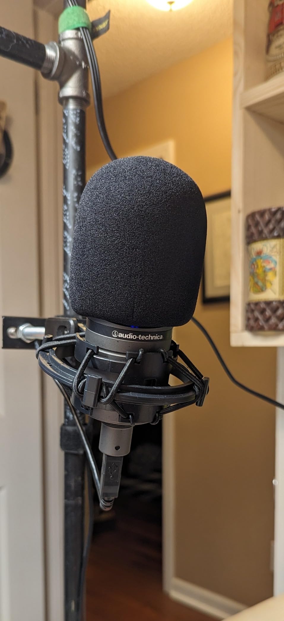 AT2020 Microphone Shock Mount with Pop Filter, Custom Built for AT2020 Mic customer photo 1