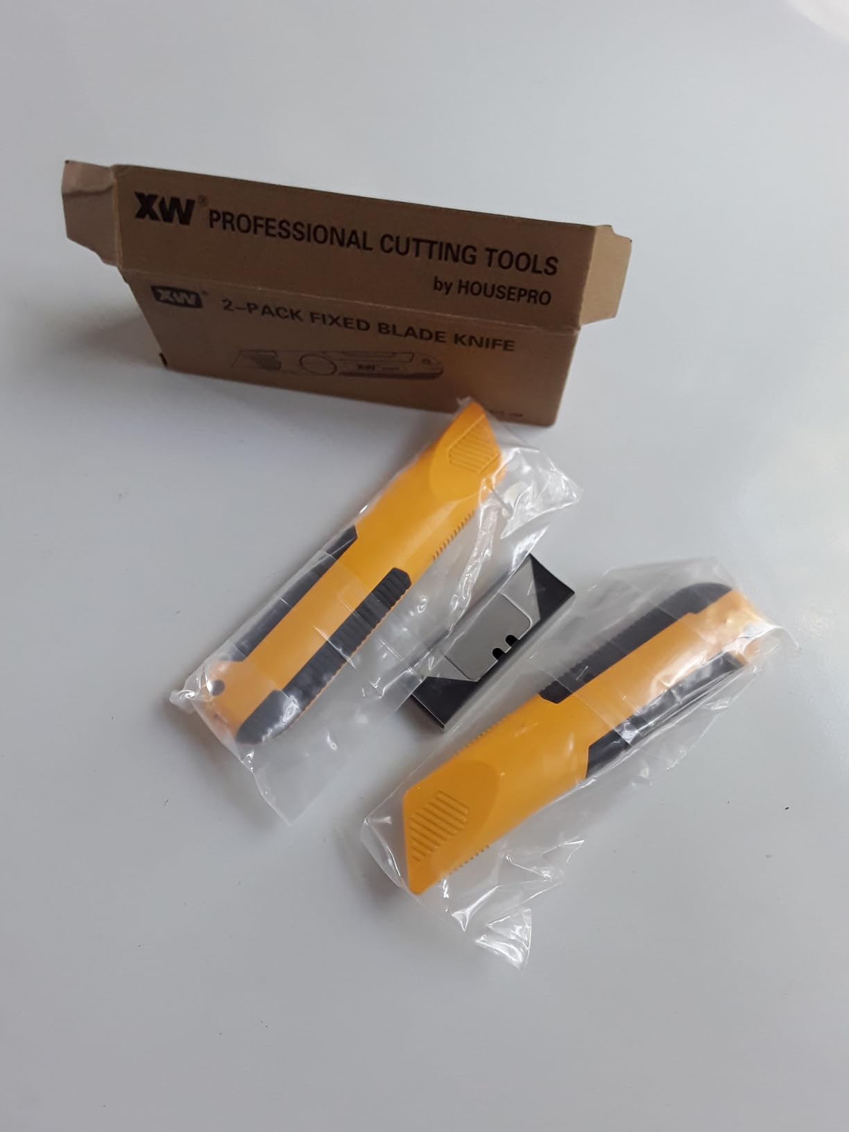 XW Fixed-Blade Utility Knife, Non-Retractable Heavy Duty Drywall Cutter, Extra 10 Blades Included,2-Pack customer photo 2