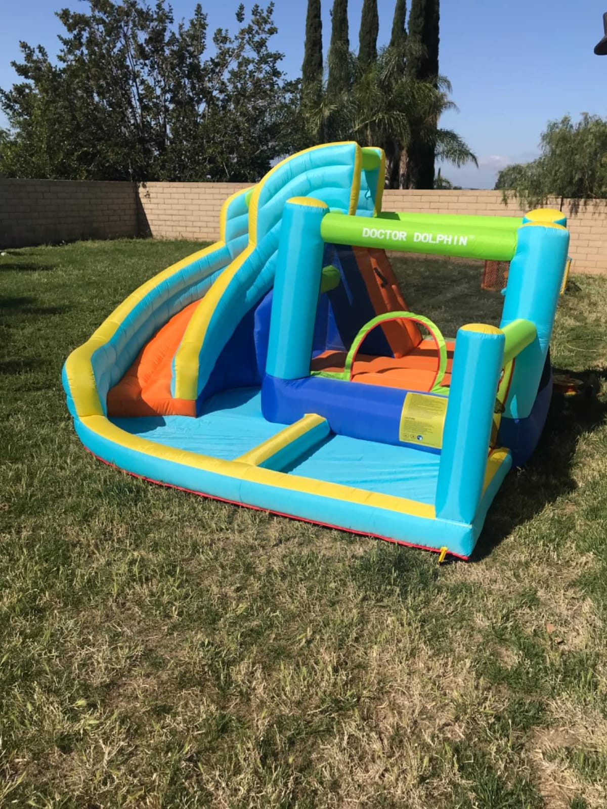 FBSPORT Inflatable Bounce House, Water Slide Park Slide Bouncer with Ball Shooting, Climbing Wall, Jumping and Splash Pool, Kids Bouncy Castle with 450W Air Blower for Outdoor Backyard customer photo 1