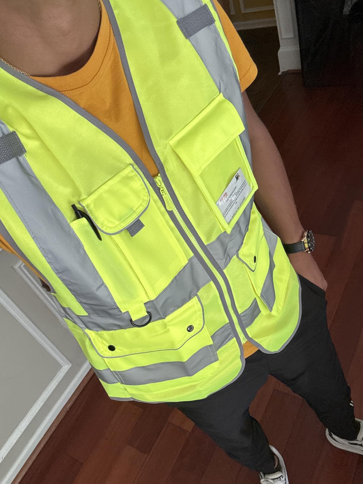 XIAKE Reflective Safety Vest for Men & Women High Visibility Class 2 Vest with Pockets, Meets ANSI Standards customer photo 1
