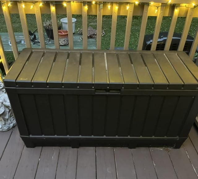 Keter Kentwood 92 Gal Outdoor Storage Box for Patio and Pool Accessories customer photo 2