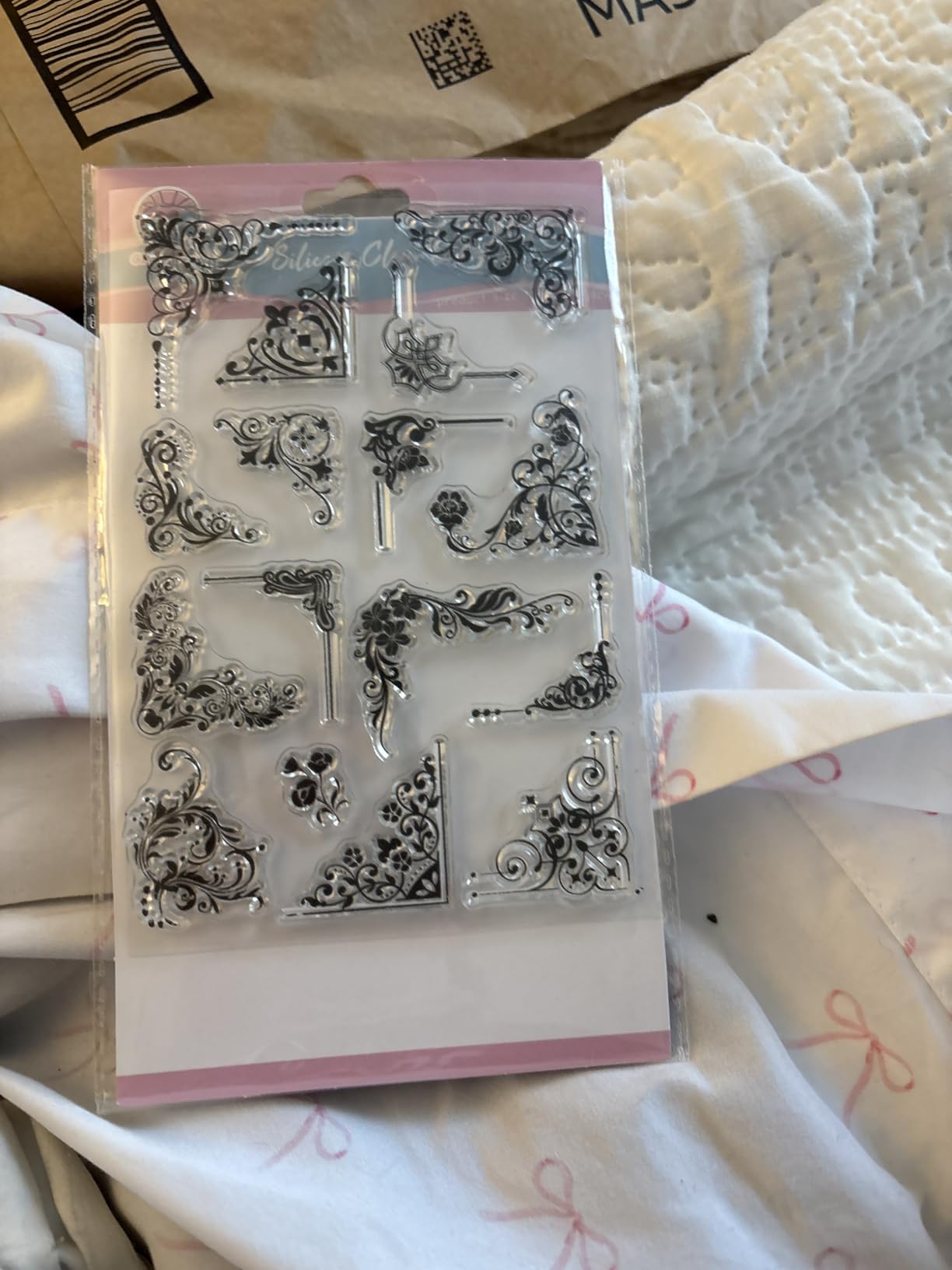GLOBLELAND Iron Orchid Corner Clear Stamps Lily of The Valley Flower Silicone Stamp Rose Lily Transparent Stamp for Card Making Decoration and DIY Scrapbooking customer photo 1