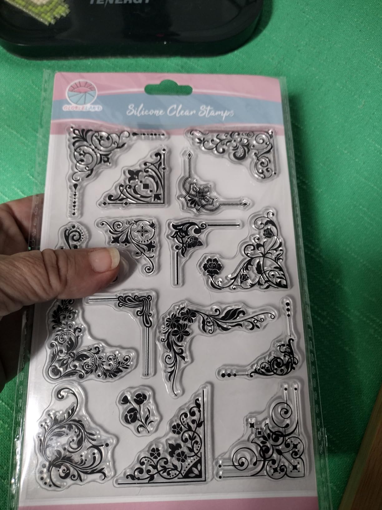 GLOBLELAND Iron Orchid Corner Clear Stamps Lily of The Valley Flower Silicone Stamp Rose Lily Transparent Stamp for Card Making Decoration and DIY Scrapbooking customer photo 2