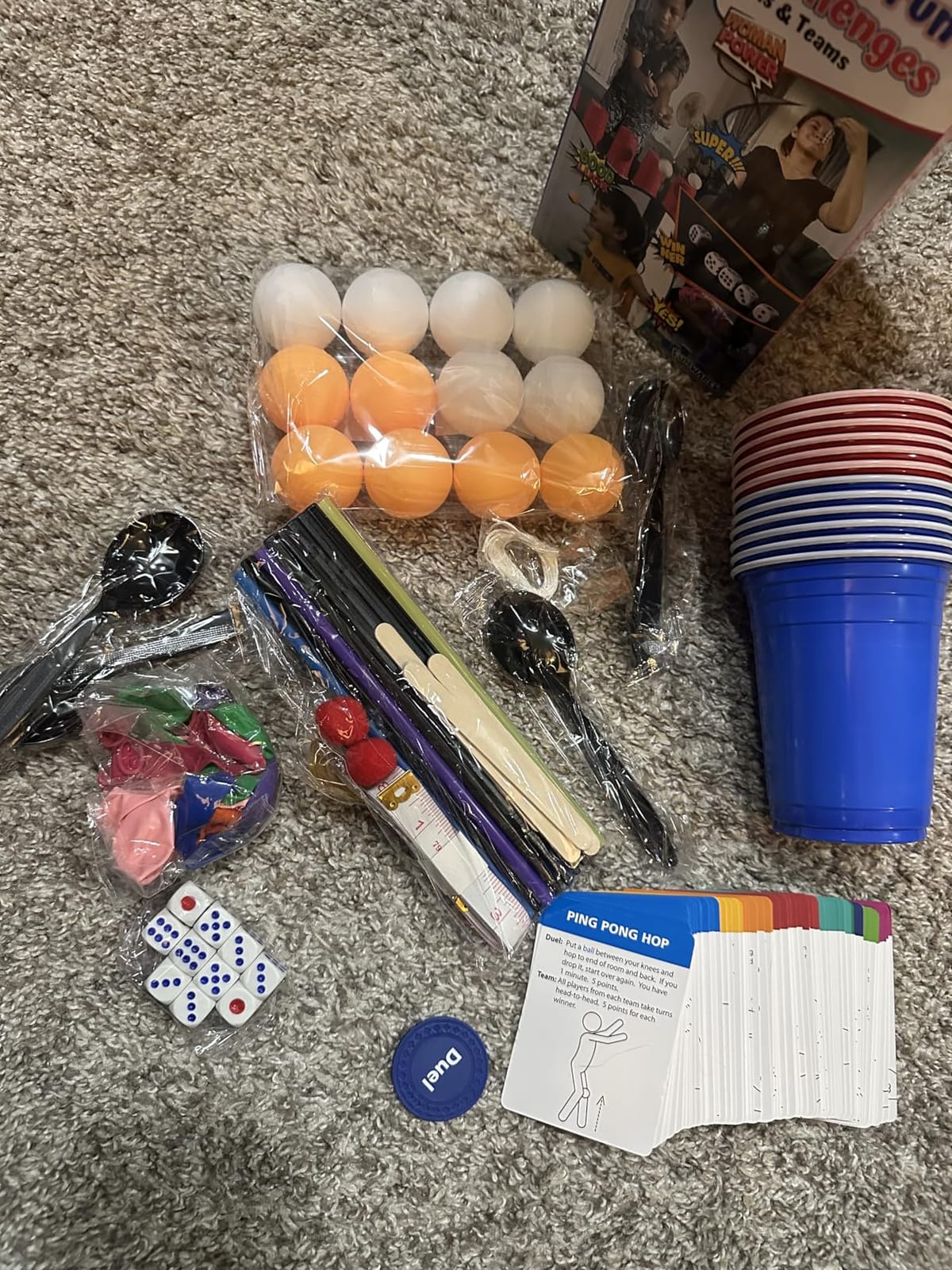 Funwares Original 237 Minute of Fun Games - Minute to Win It Family Party & Travel for Kids & Adults, 2-12 Players! Ready to Play Right Out of The Box! customer photo 2