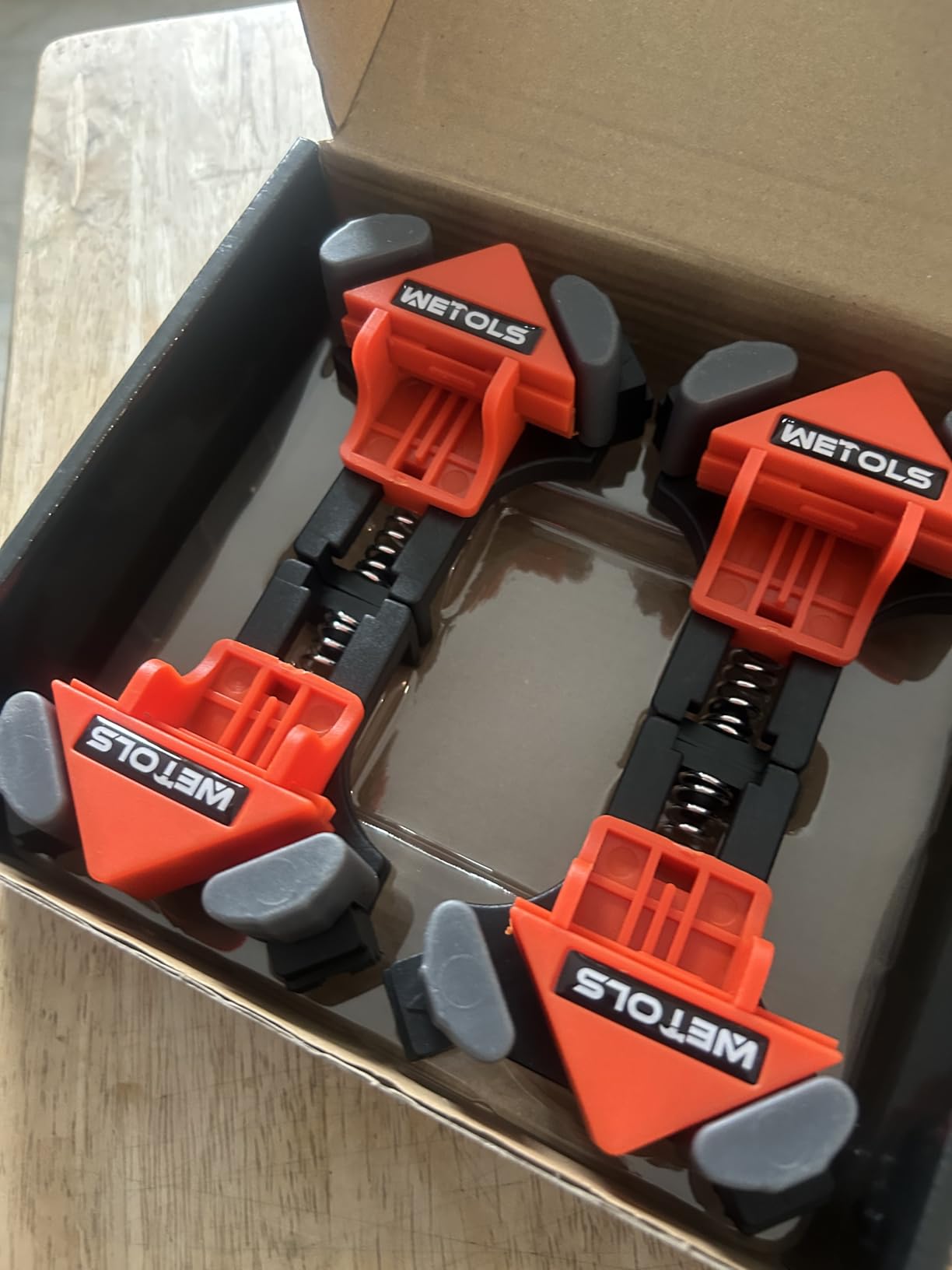 WETOLS 90 Degree Corner Clamp Set, 4 Pcs Adjustable Clamps for Woodworking customer photo 1