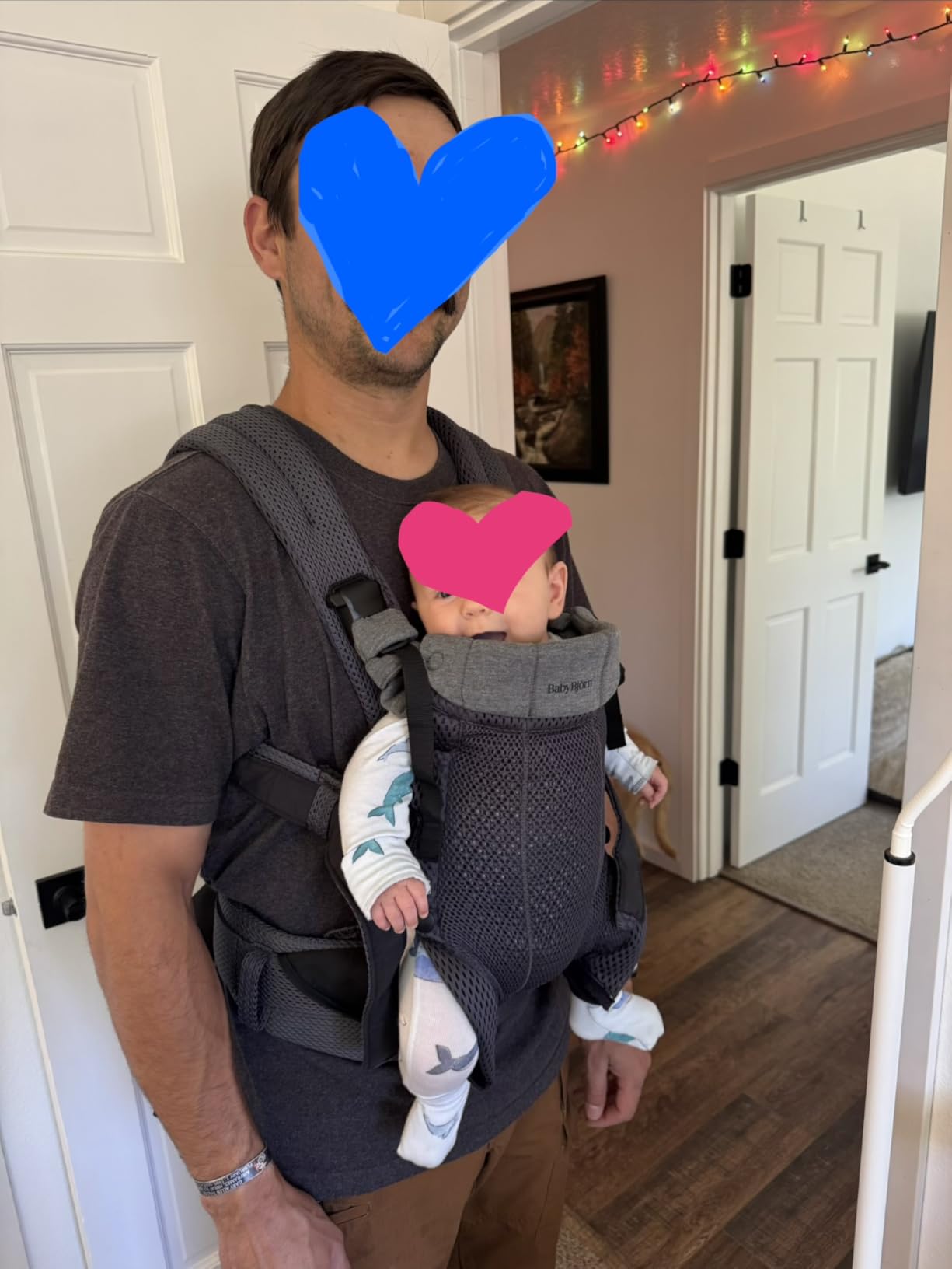 BabyBjörn Baby Carrier Harmony, Navy Blue, 3D Mesh | 3-in-1 Ergonomic Baby Carrier; Newborn, Facing-in, Outward-Facing, and Back Carrying Positions Supported (7-40 lbs), Newborn to Toddler customer photo 1