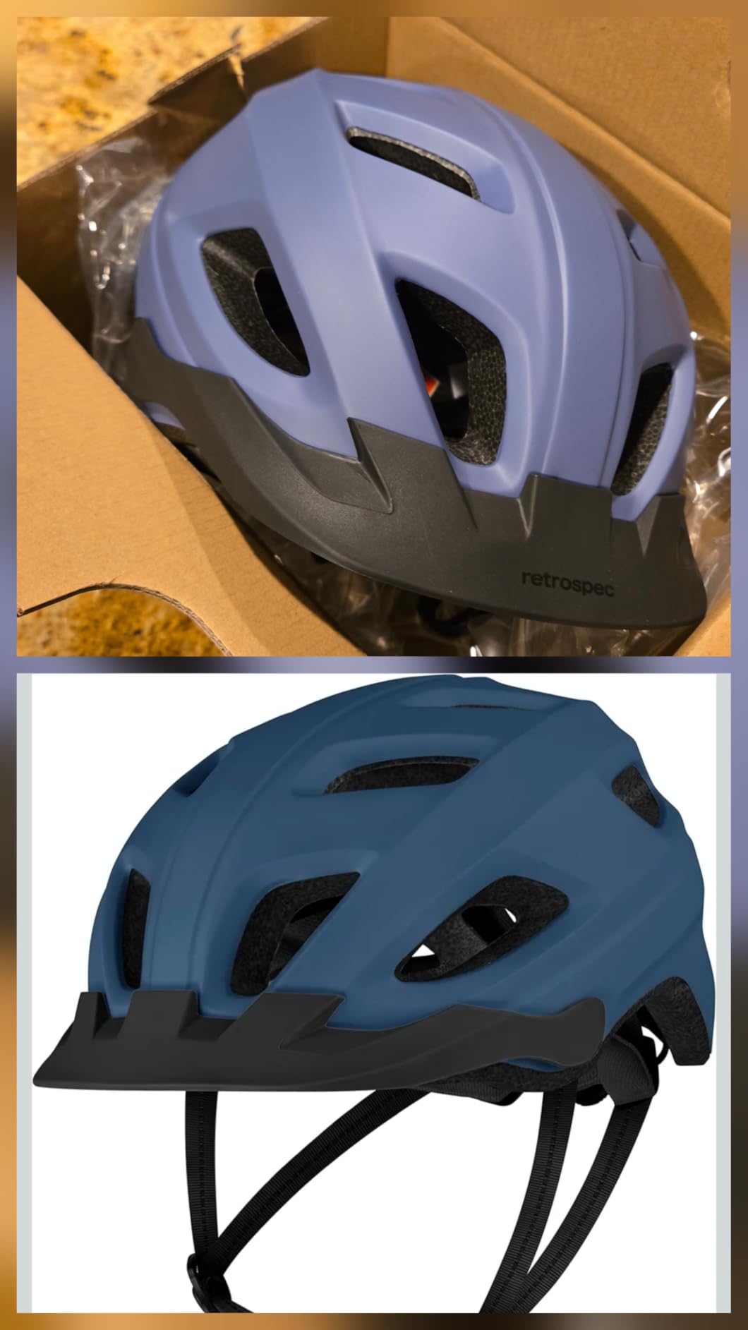 Retrospec Lennon Adult Bike Helmet with LED Safety Light Adjustable Dial & Removable Visor - Adjustable Bicycle Cycling Helmet for Men & Women customer photo 1