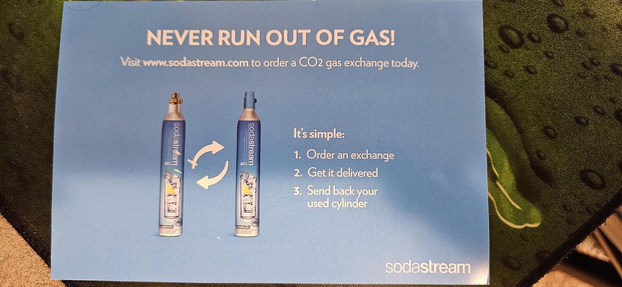 SodaStream TERRA Sparkling Water Maker, Value Bundle, CQC CO2 System, Includes 2 Quick Connect 60L CO2 Cylinders, 3 Dishwasher Safe BPA Free Bottles, 2 bubly Flavor Drops, Make your own Pepsi, Black customer photo 1