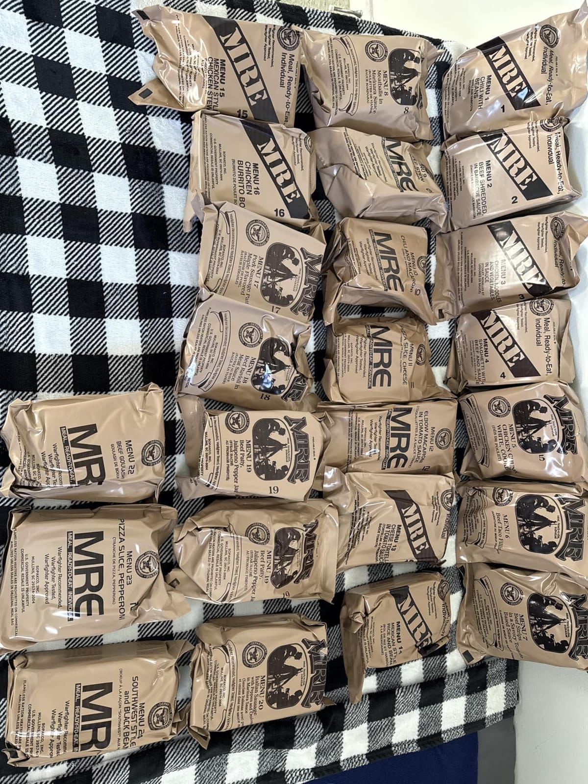 Ameriqual 24ct US Military Surplus MRE Meals Ready to Eat 2021 Inspect A+B Case Bundle Menus 1-24 customer photo 1