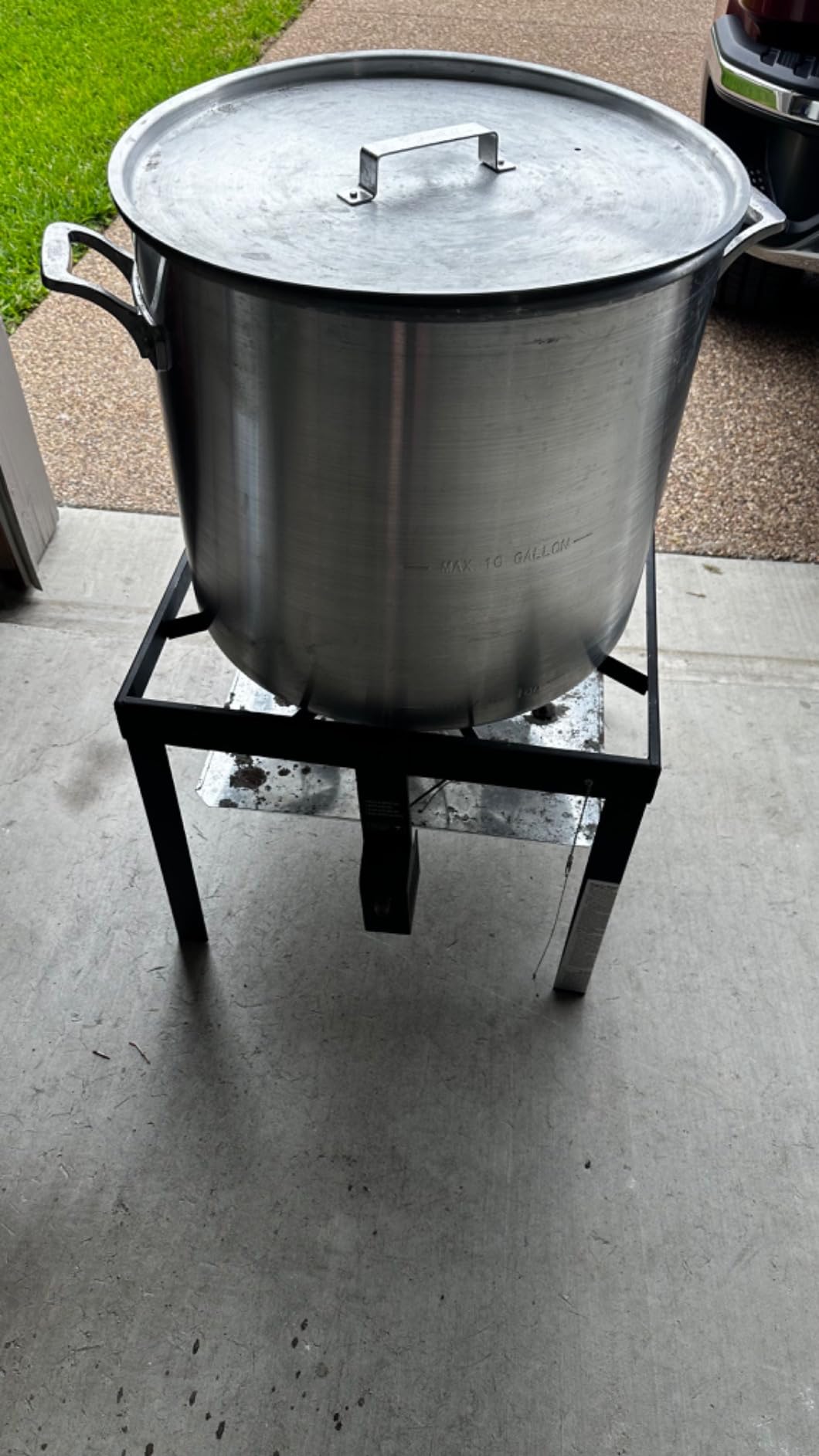 Creole Feast SBK0801 80 Qt Seafood Boiling Kit with Strainer, Aluminum | Outdoor Propane Gas Seafood Boil Pot and Basket with 100,000 BTUs Propane Burner and 10 PSI Regulator, Black & Silver customer photo 1