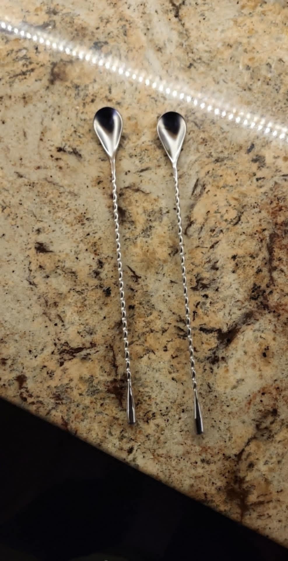 2 Pcs 12 Inch Bar Mixing Spoon Cocktail Spoon Stainless Steel Bar Long Spoon With Spiral Pattern customer photo 2