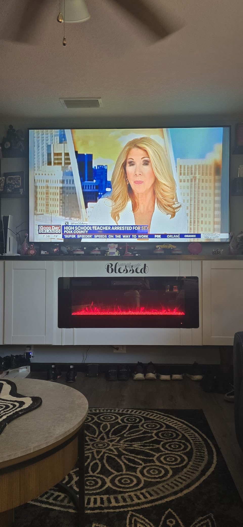 Electactic 60 Inch Electric Fireplace Insert Ultra-Thin - Recessed & Wall-Mounted Fireplace Heater with Thermostat, Adjustable Flame, Remote Control - Linear with Timer, Touch Screen, 750/1500W customer photo 1