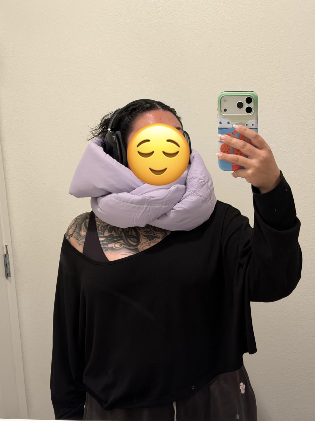 Huzi Infinity Pillow - Home Travel Soft Neck Scarf Support Sleep (Terracotta) customer photo 1