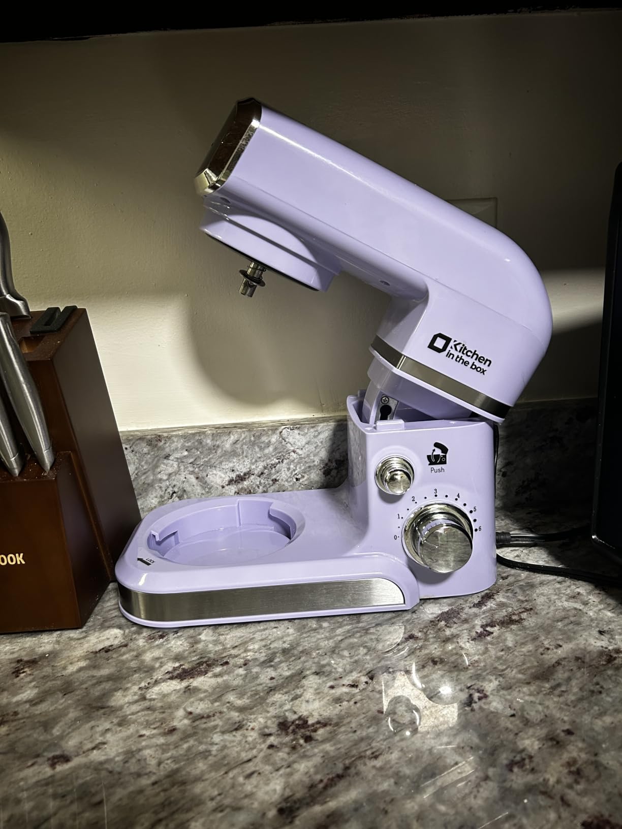 Kitchen in the box Stand Mixer,3.2Qt Small Electric Food Mixer,6 Speeds Portable Lightweight Kitchen Mixer for Daily Use with Egg Whisk,Dough Hook,Flat Beater (Black) customer photo 1