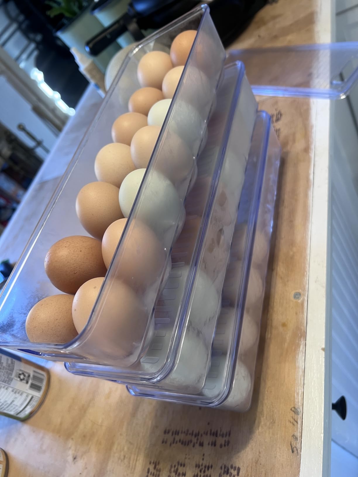 Utopia Home Egg Holder for Fridge, Stackable Egg Container, 2 Pack, Clear | With Lid and Handle, For Refrigerator Organization customer photo 1