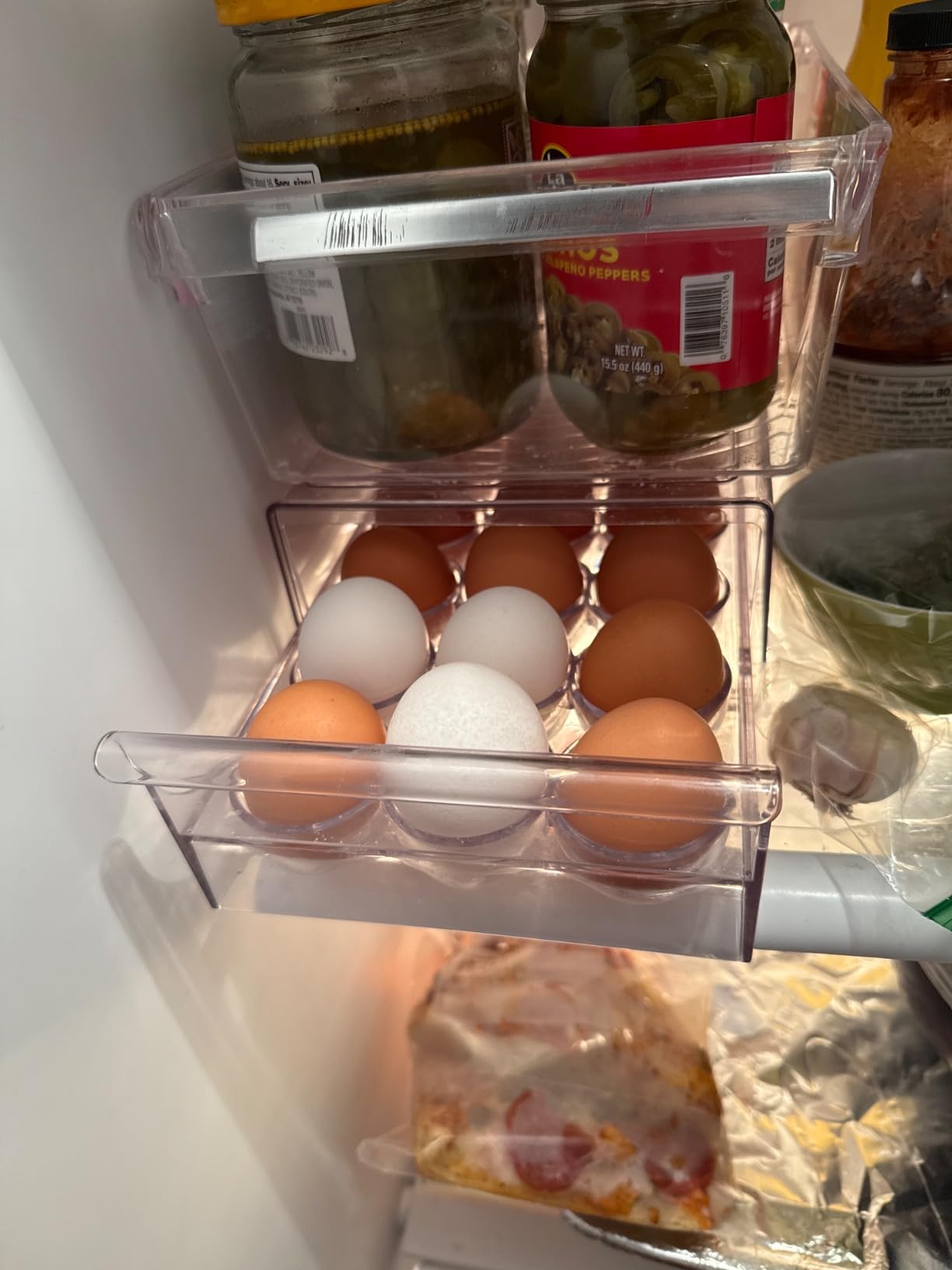 Ettori Egg Container for Refrigerator BPA Free Refrigerator Organizer Bins, Stackable Egg Holder for Refrigerator, 18 Egg Tray, Clear customer photo 1