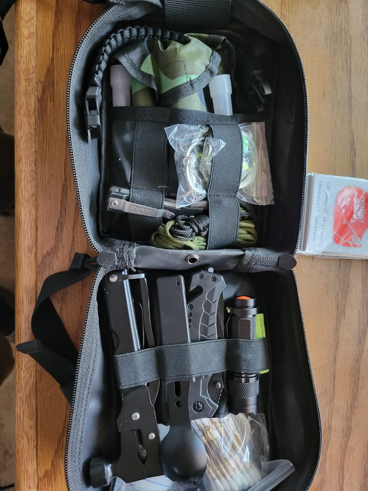 LUXMOM Emergency Survival Kit and First Aid Kit, 142Pcs Professional Survival Gear and Supplies Equipment with Molle Pouch customer photo 1