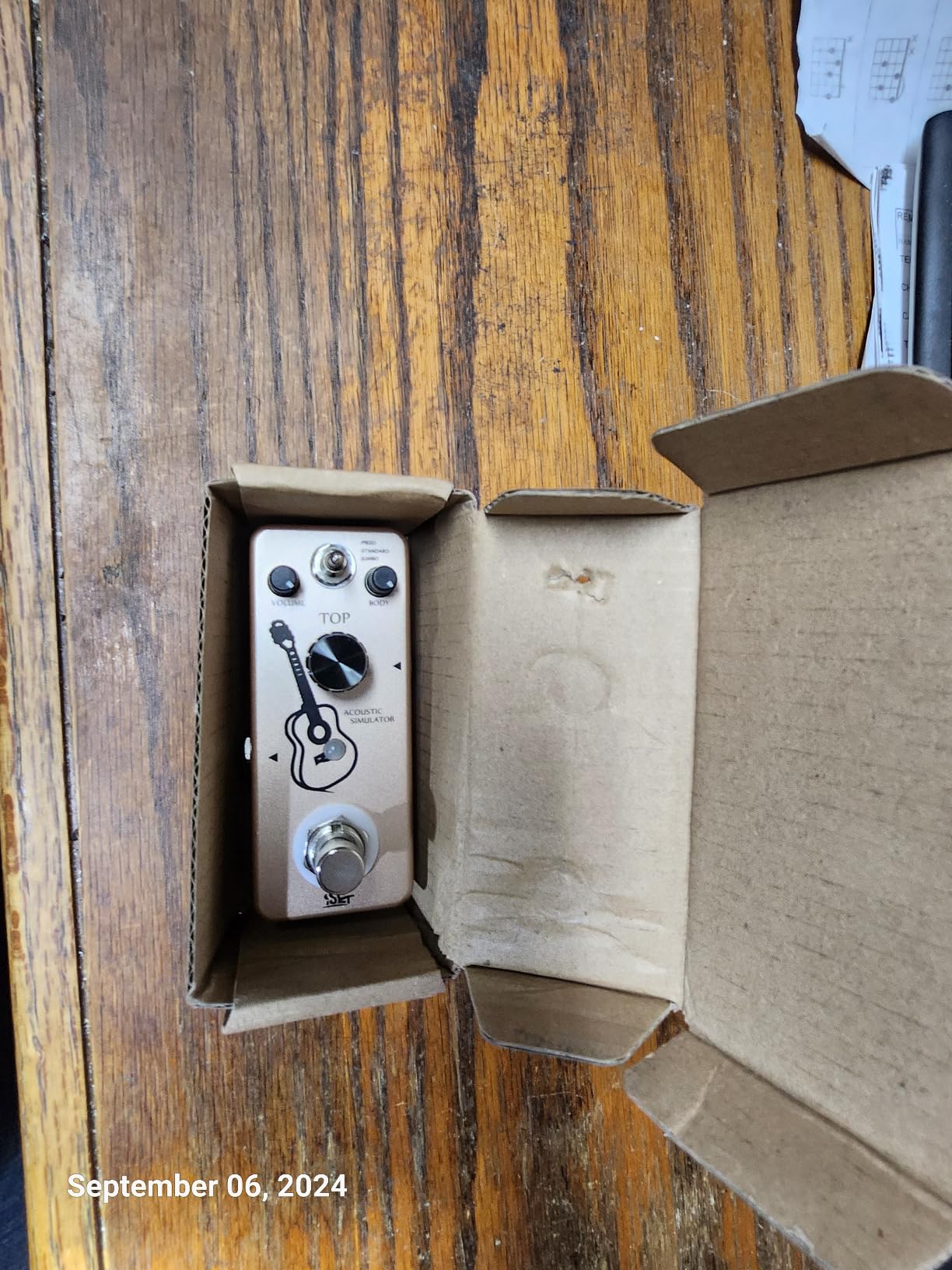 ISET Mini Accoustic Guitar Simulator Pedal For Electrical Guitar With True Bypass customer photo 2