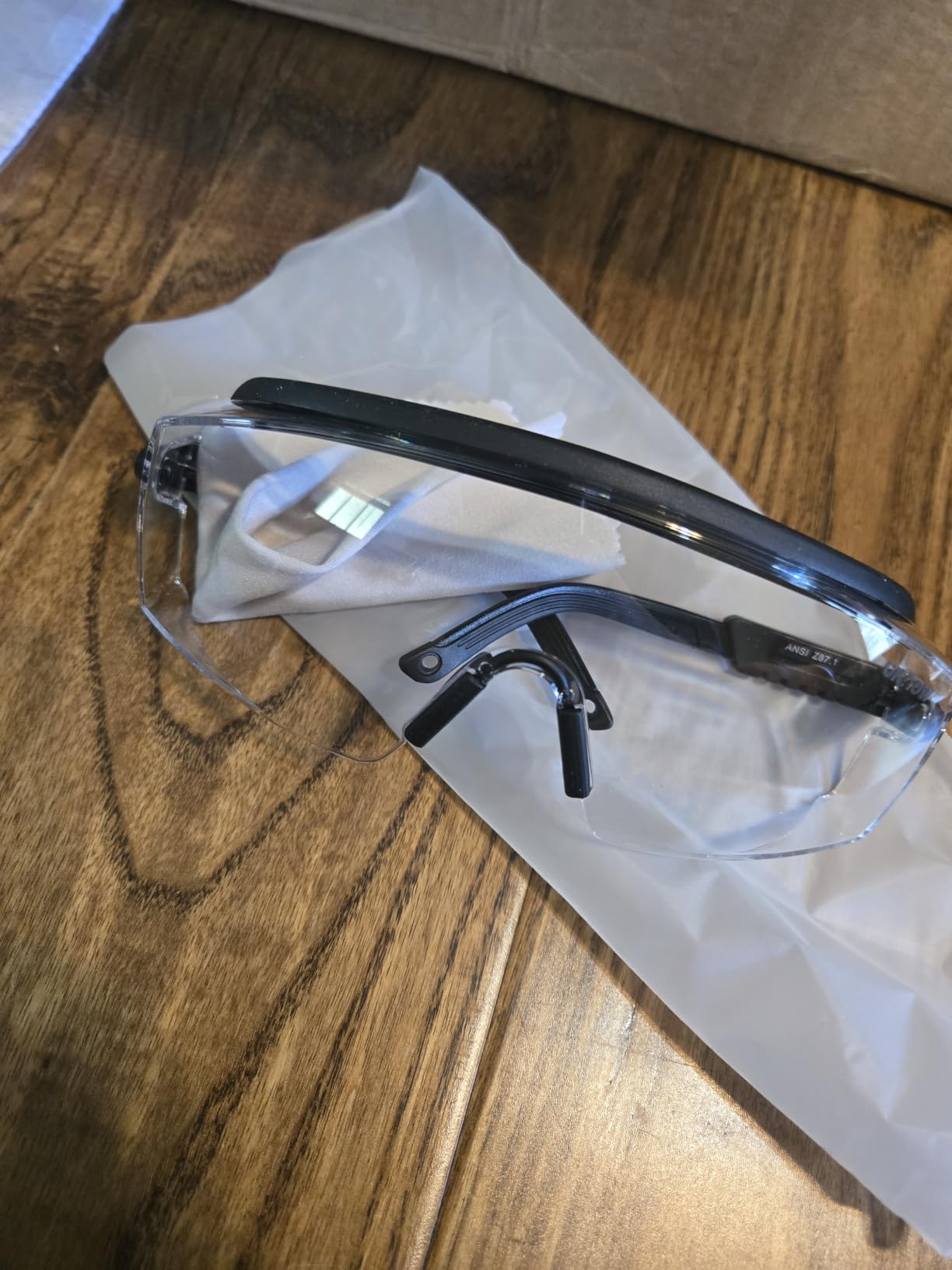 UKNOW Safety Goggles Over Glasses, Anti Fog Safety Glasses with Clear Wraparound Lens, ANSI Z87.1 Protective Eyewear customer photo 2