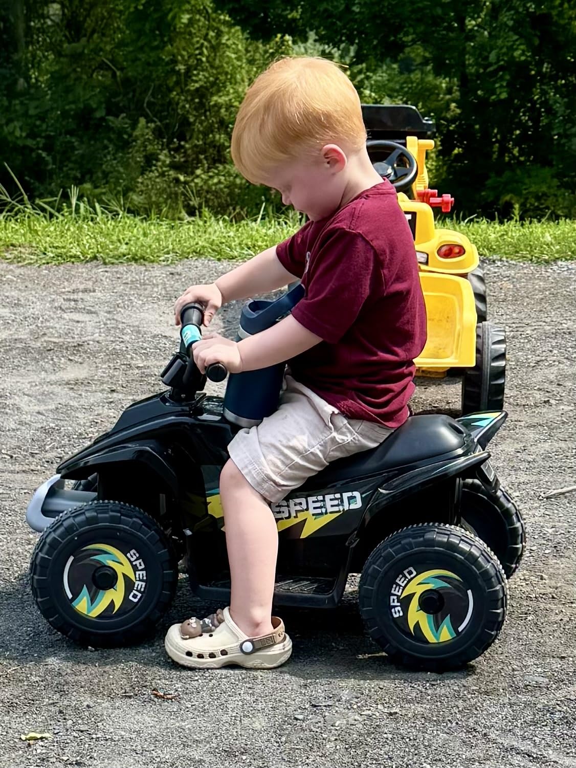 Aosom 6V Kids ATV 4-Wheeler Ride on Car for 18-36 Months Old Toddlers Green customer photo 2