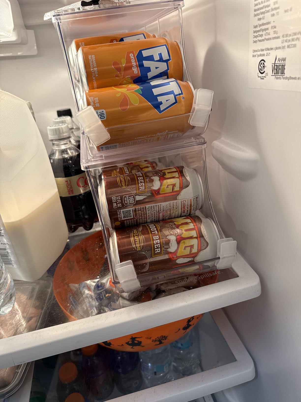 Sorbus Soda Can Organizer for Fridge & Freezer, Stackable with Lid (2 Pack) customer photo 1