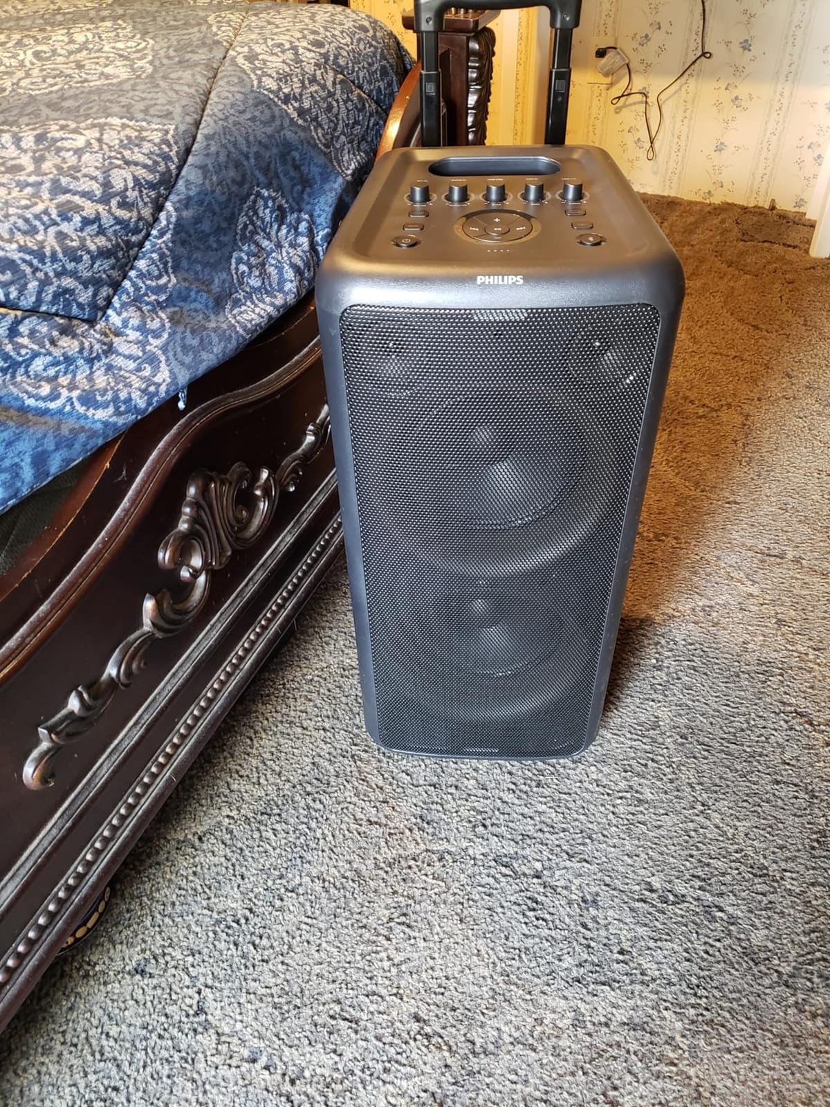 Philips X5206 Bluetooth Party Speaker - 14 Hours Play Time, Deep Bass, Party Lights, Karaoke Effects, Mic & Guitar Input, 80W Max Power, Black customer photo 1
