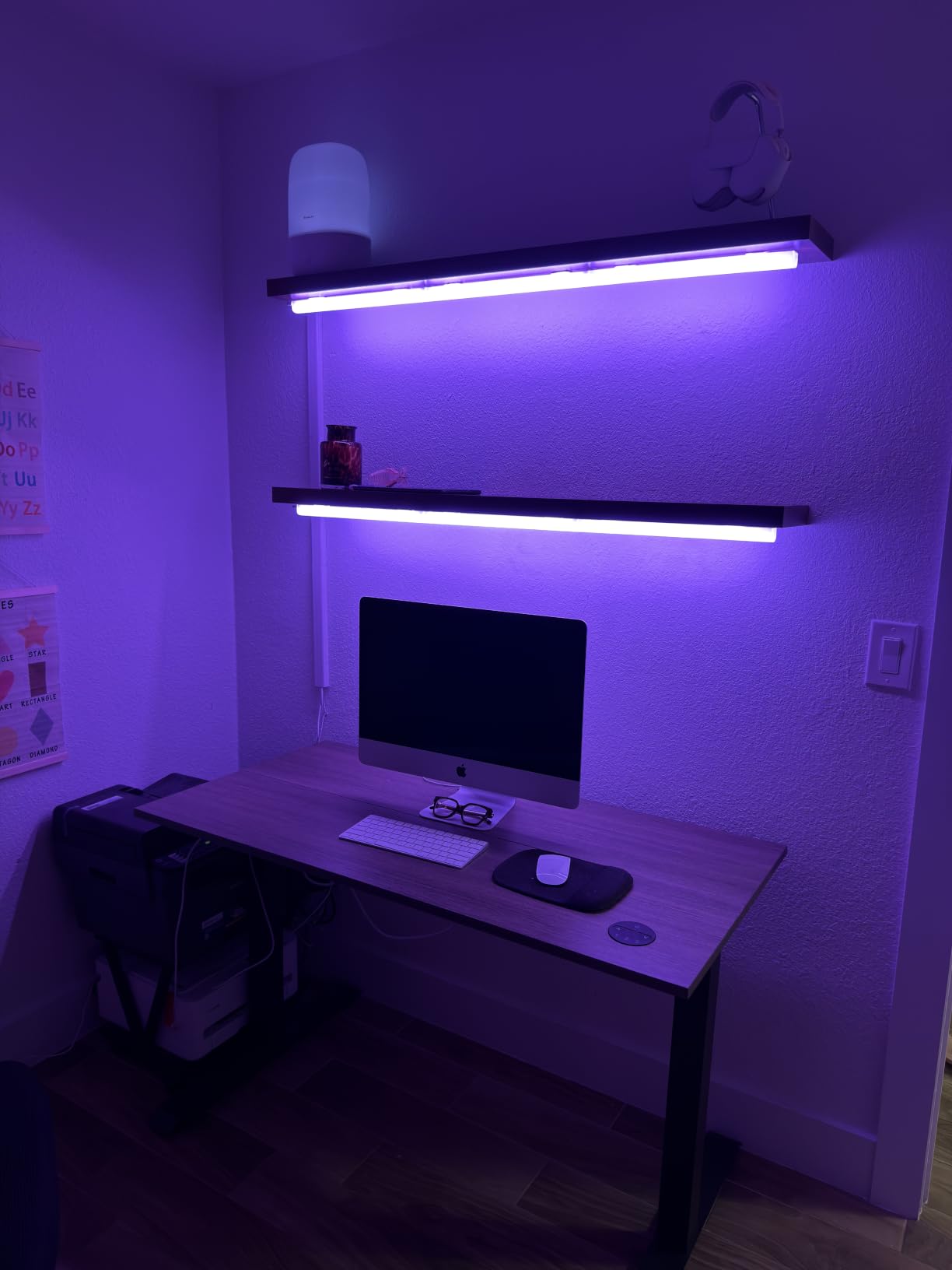 Govee Glide Wall Lights, Smart Gaming Light Bar, Works with SmartThings | RGBIC LED Wall Lamp for Bedroom, DIY, 6 Count Light Bar for Gaming Room customer photo 1