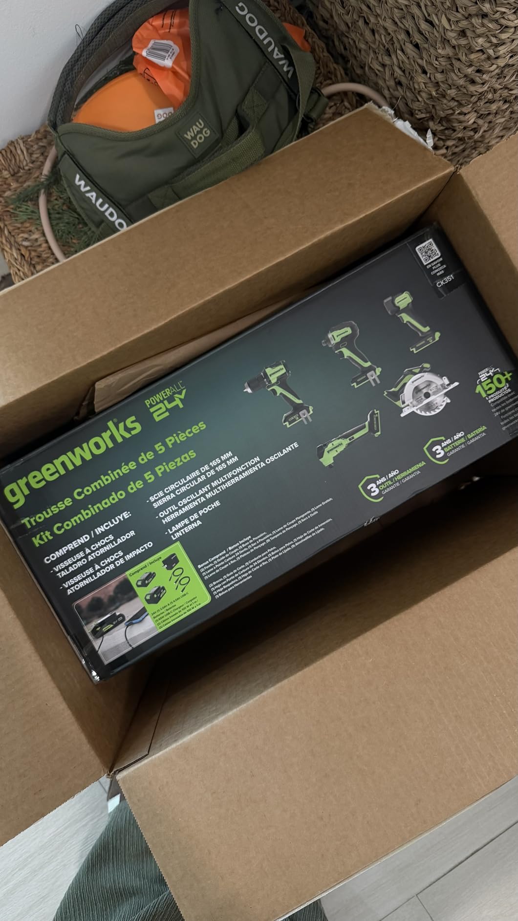 Greenworks 24V MAX Cordless Brushless Drill & Impact Driver Combo Kit, Electric Drill Set, High Torque, Lightweight, Professional Grade, Includes 2x 2.0Ah Batteries, Charger, and Storage Bag customer photo 1