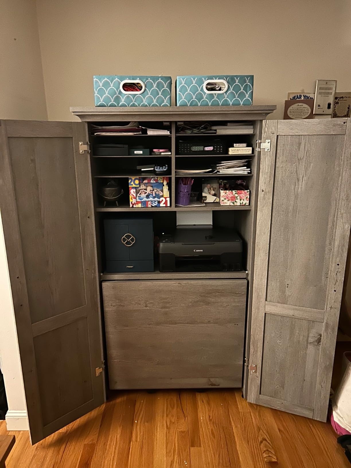 Sauder Miscellaneous Storage Craft & Sewing Armoire, L: 35.11