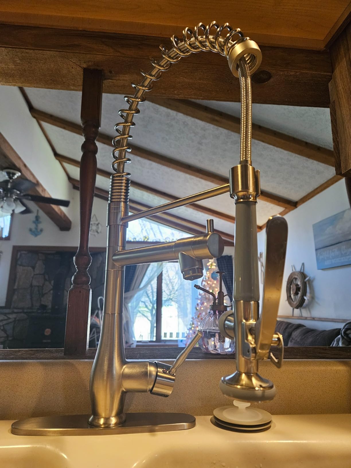 GIMILI Commercial Kitchen Sink Faucet with Pull Down Sprayer Brushed Nickel customer photo 1