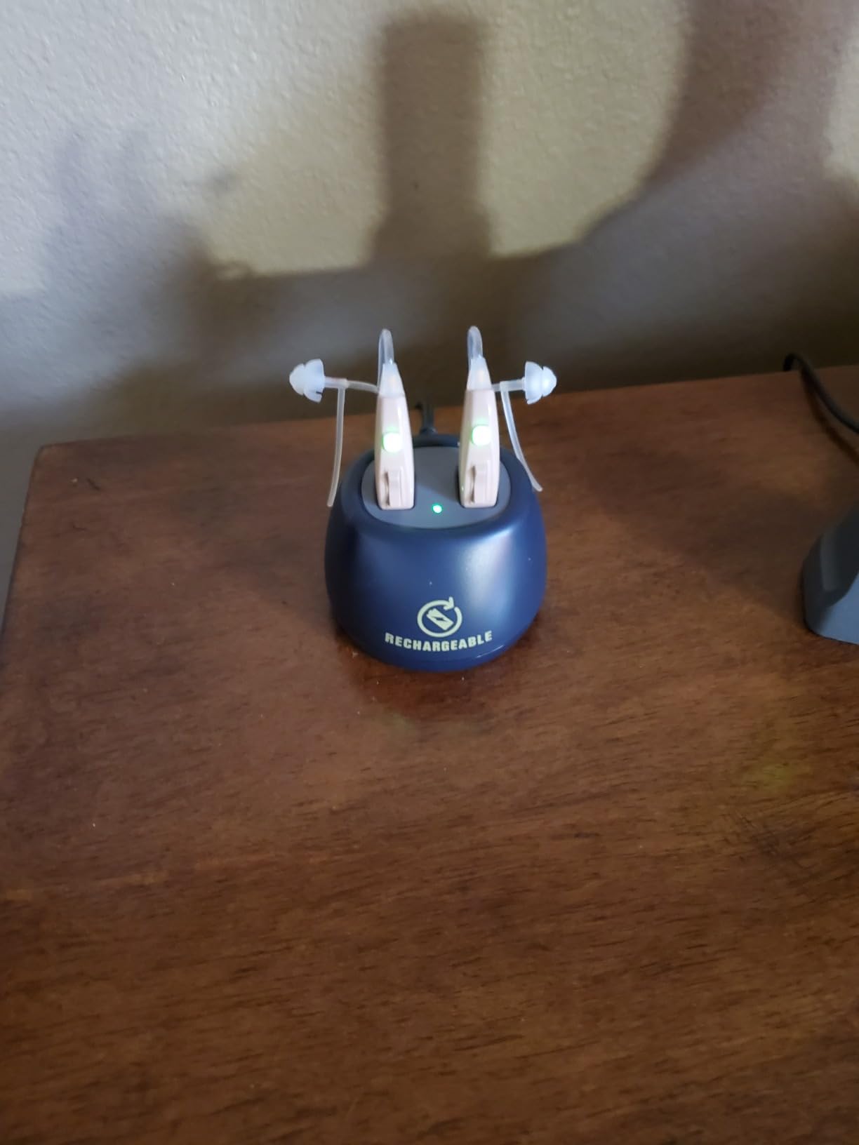 EarCentric EasyCharge Rechargeable Hearing Aids for Seniors and Adults, Pair with Desktop Charger and Portable Charging Case, Behind-the-Ear BTE OTC Hearing Aids with Noise Reduction, Beige customer photo 2