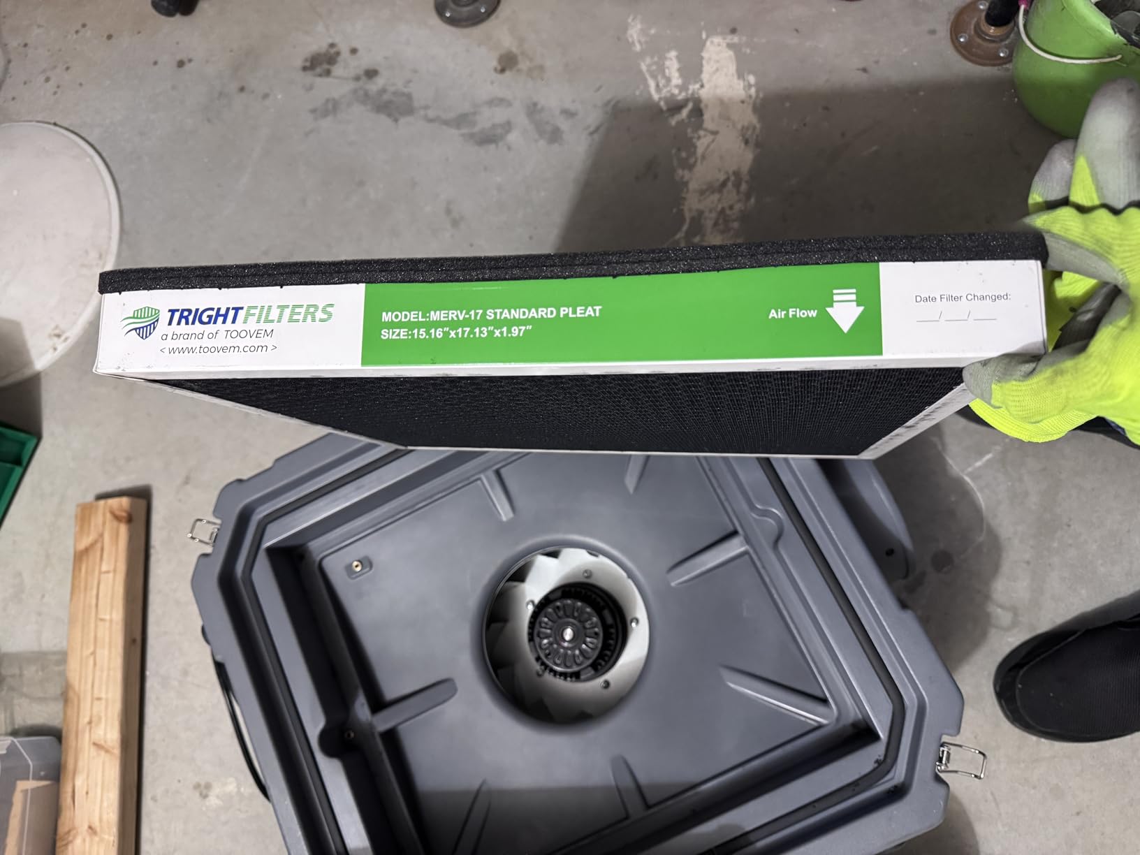 Abestorm HEPA 550 Air Scrubber with 3-Stage Filteration, GFCI Connection customer photo 2