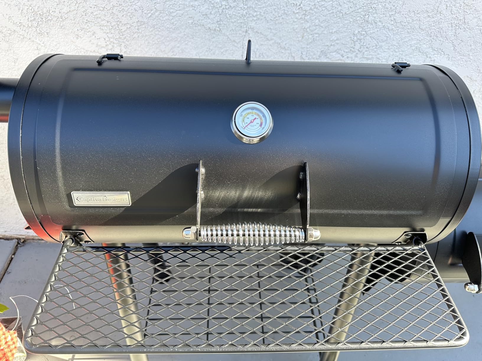 MFSTUDIO Barrel Charcoal Grill w/Offset Smoker w/ 512 SQ.IN. Cooking Area customer photo 2