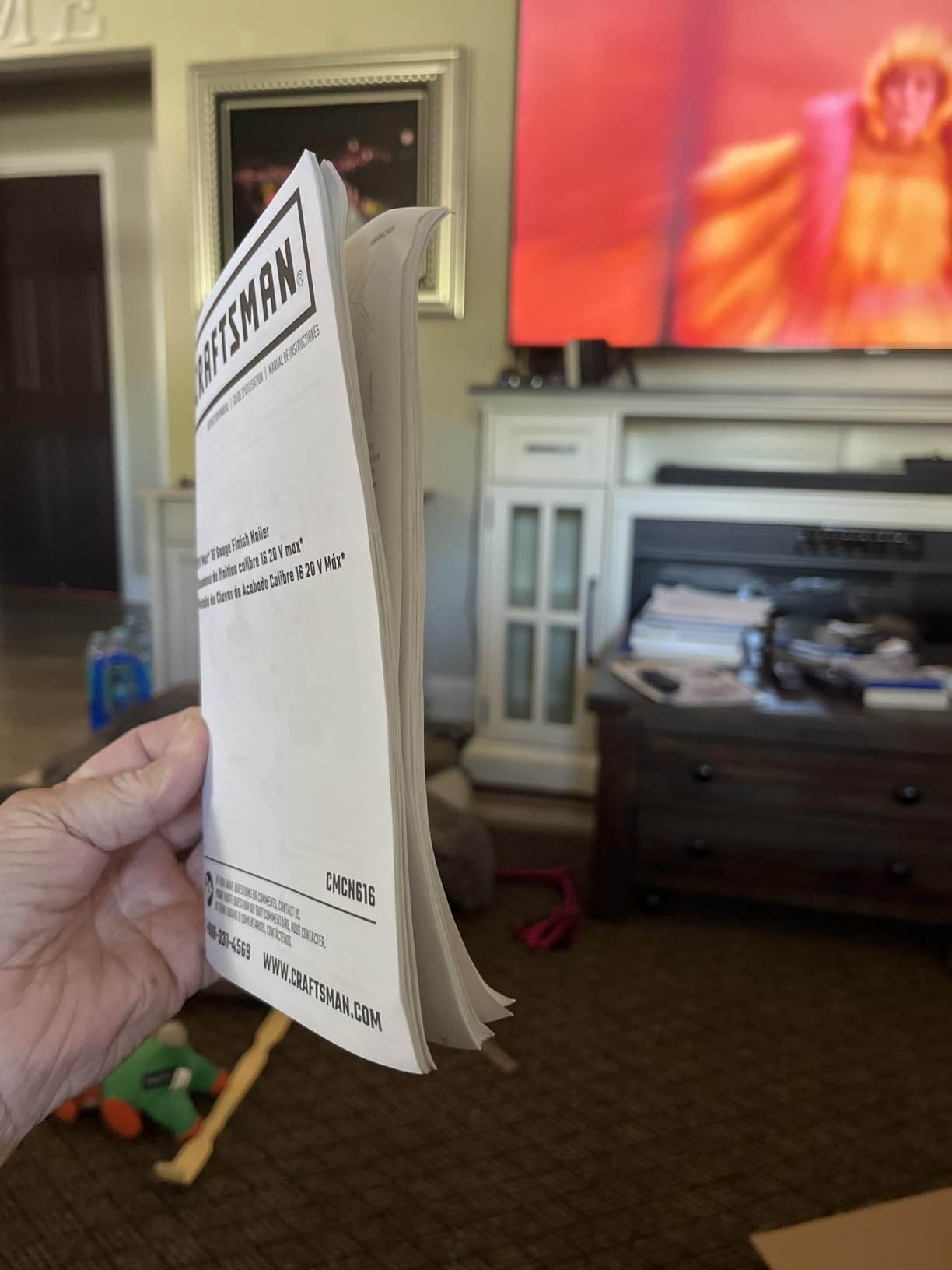 CRAFTSMAN V20 Cordless Finish Nailer, 16 Gauge, Bare Tool Only (CMCN616B) customer photo 1