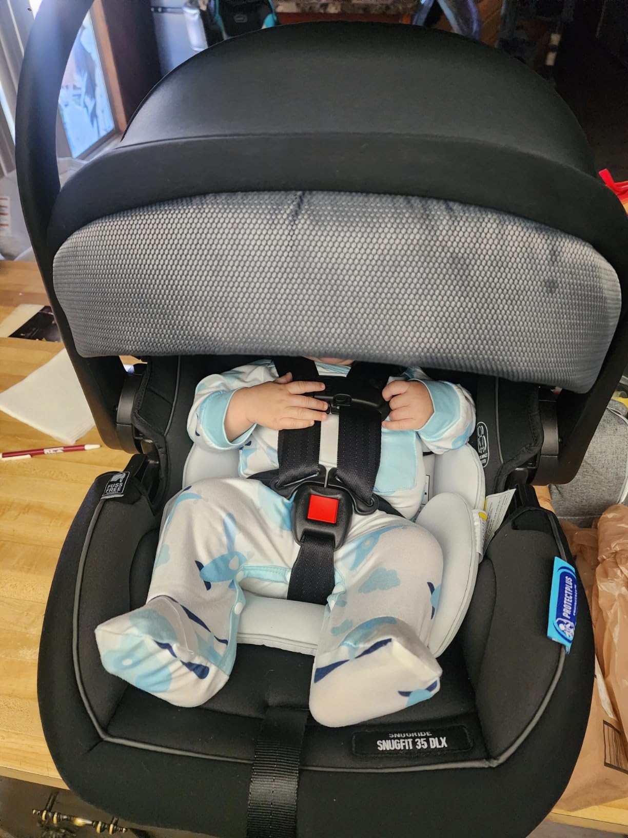 Graco SnugRide SnugFit DLX Infant Car Seat, Baby Car Seat with Anti Rebound Bar for Extra Safety, SnugLock Easy Install Carseat, Baby Registry Must Have, Gift for New Parents, Maison customer photo 1