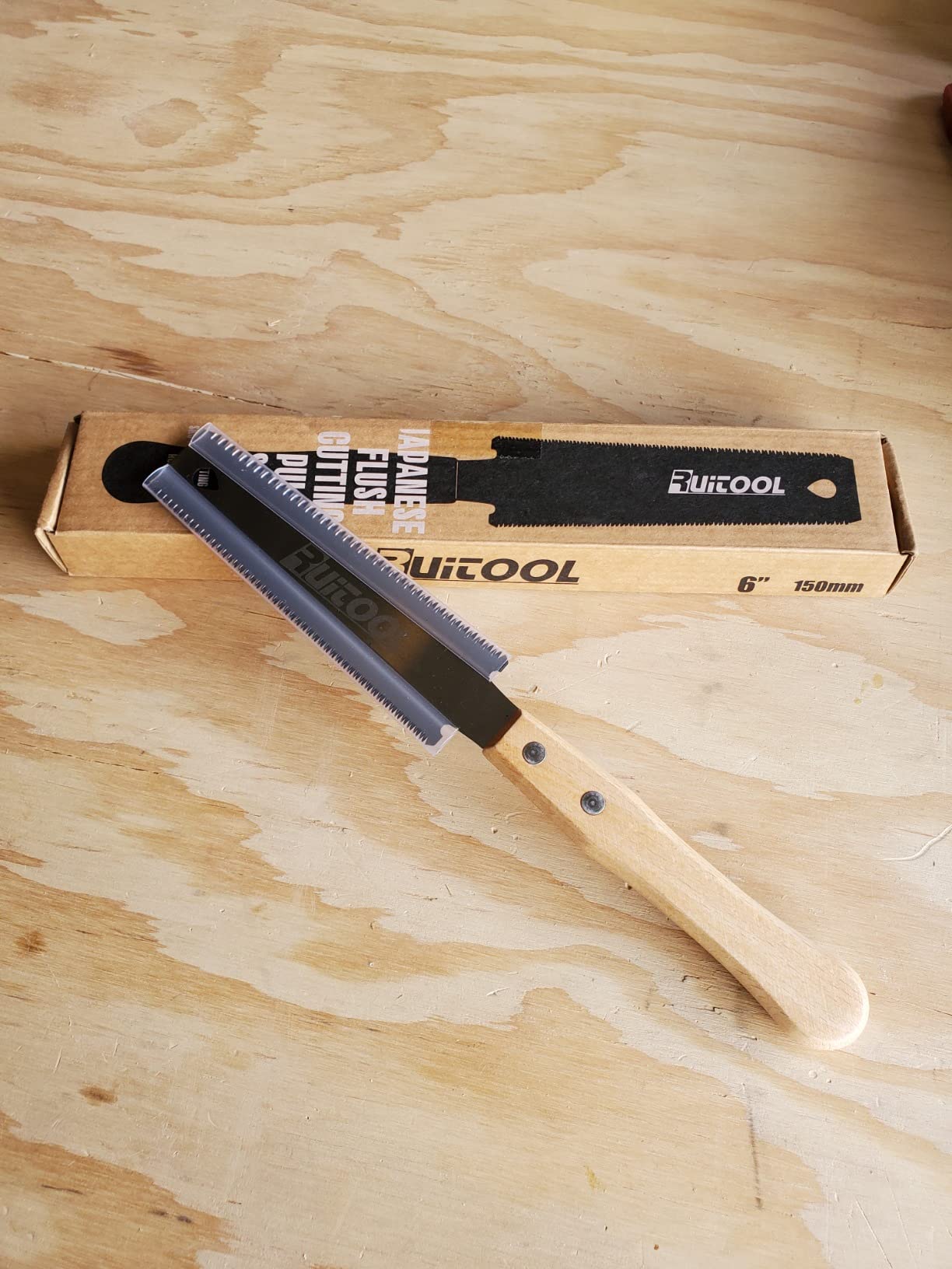 RUITOOL Japanese Hand Saw 6 Inch Double Edge Ryoba Pull Saw for Flush Cuts customer photo 2