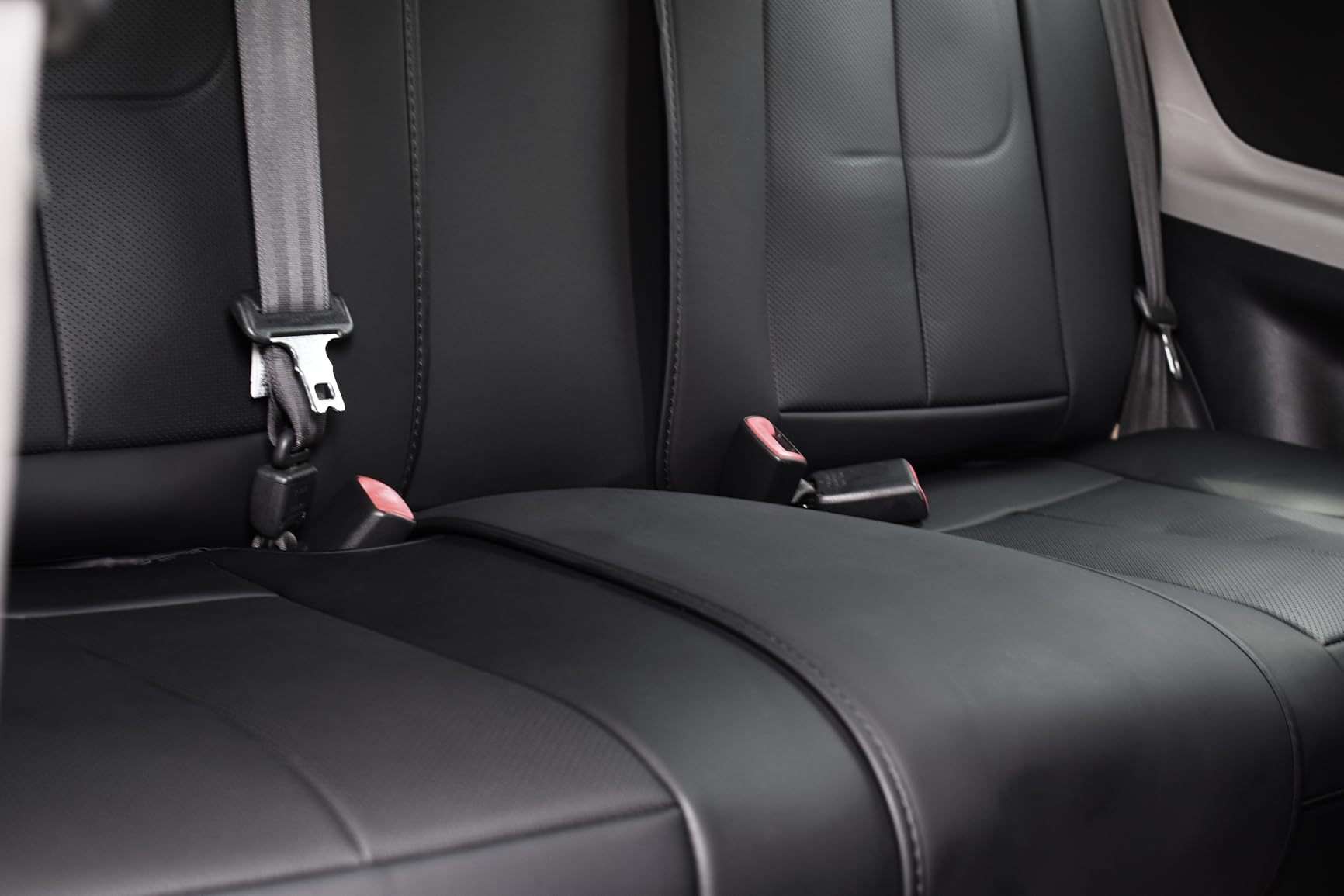 Coverado Car Seat Covers 5 Pieces, Full Set Universal Seat Covers for Cars, Waterproof Nappa Leather Auto Seat Protectors with Head Pillow, Car Interiors Fit for Most Sedans SUV Pick-up Truck, Black customer photo 1