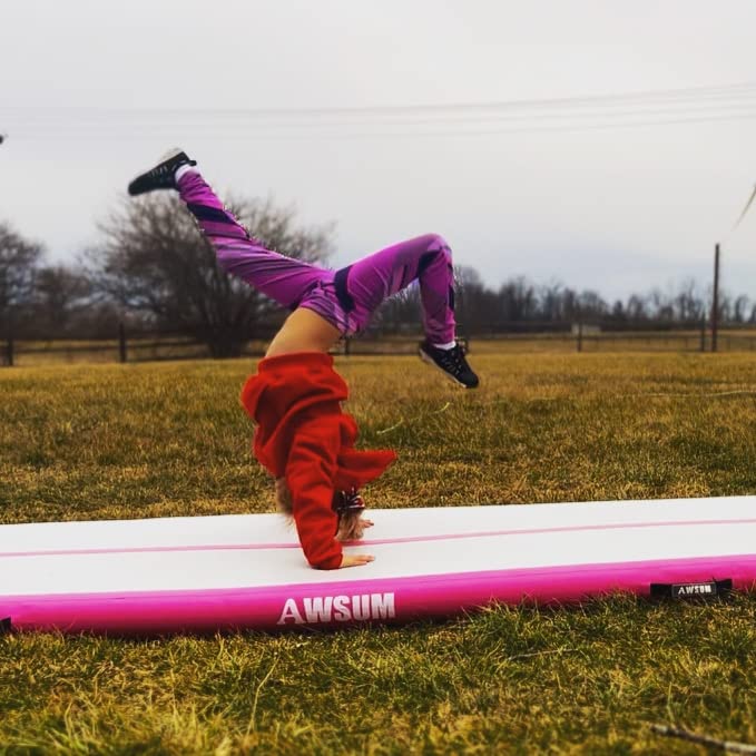 AWSUM Inflatable Gymnastics Mat, Tumble Track Air Mats with Pump customer photo 2