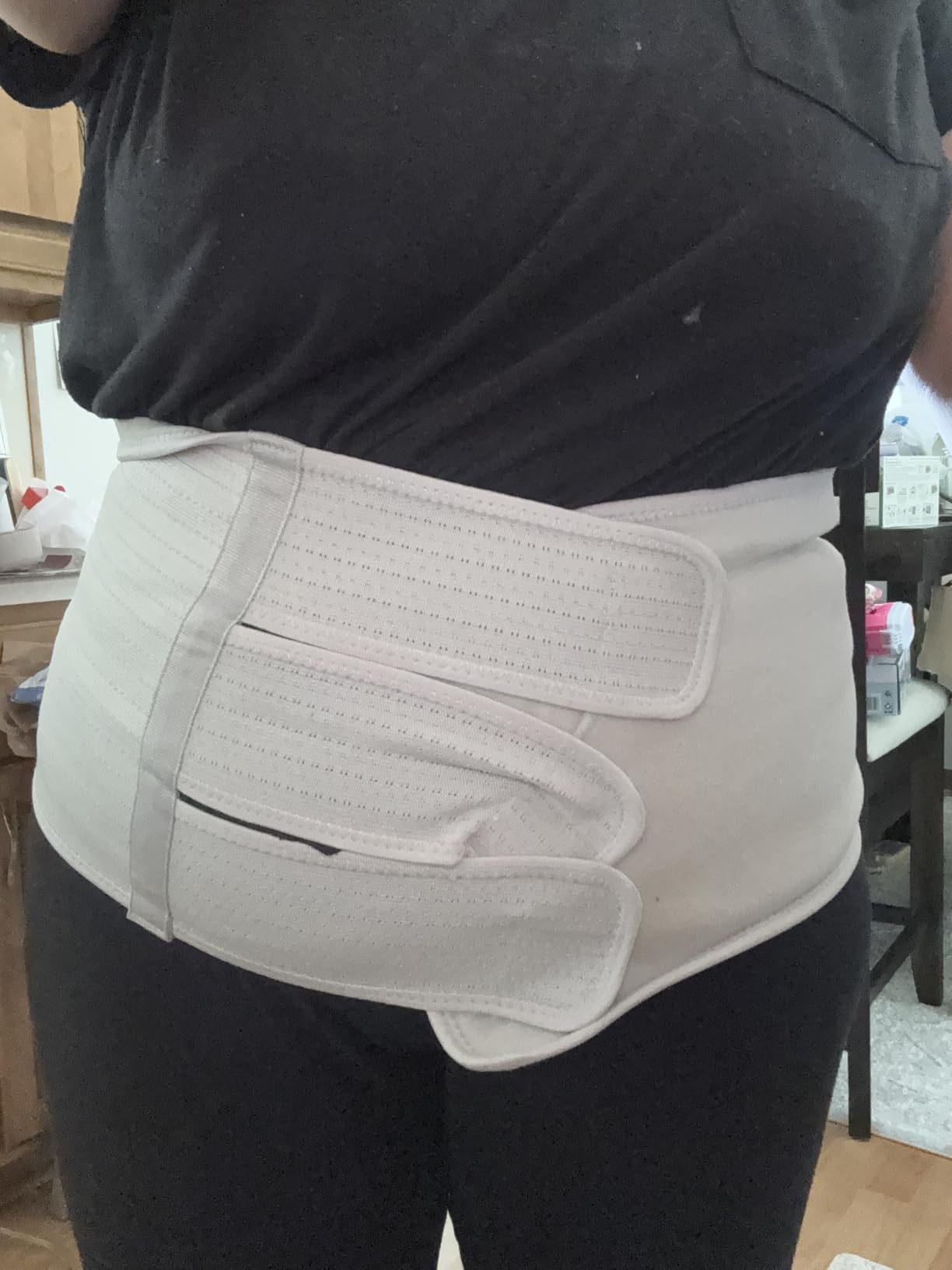 Frida Mom Belly Binder, Postpartum Essentials for Natural and C-Section Recovery, Adjustable Compression Wrap, After Birth Brace, Abdominal Band, 9