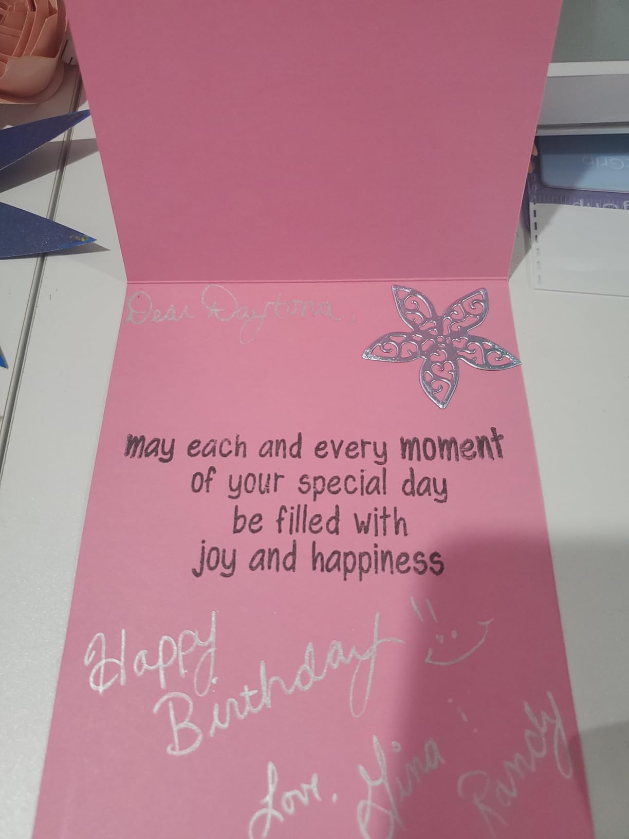 Clear Stamps for Card Making, 4 Sheets Sentiments, 3 Acrylic Blocks customer photo 2