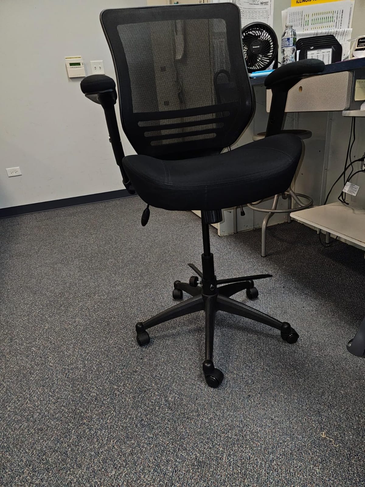 BOLISS 400lbs Mid Back Mesh Ergonomic Drafting Office Chair | for Standing Desk, Extra Wide Seat, 2 locking position, Lower Back Support, Adjustable Foot Ring Height Adjustable Armrest customer photo 1