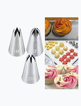 Russian Piping Tips Set with 7 Flower Icing Tips & 2 Leaf Pastry Tips Nozzles for Frosting Cookie Cupcake Cake Decorating customer photo 1