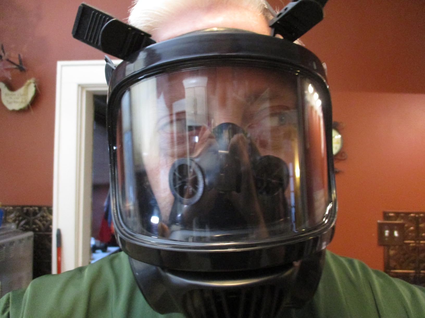 ST-100X Burnt Bronze Mirrored Survival & Tactical Full Face Respirator with 40mm Carbon Filter customer photo 1