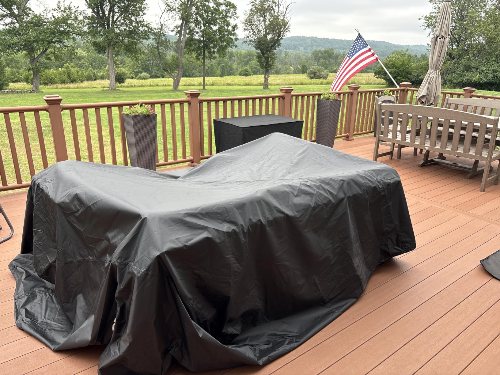 Kipiea Patio Furniture Covers Waterproof Winter, Heavy-Duty Outdoor Furniture Set Covers for Table Chairs, Anti-UV, No Tears or Fading (110
