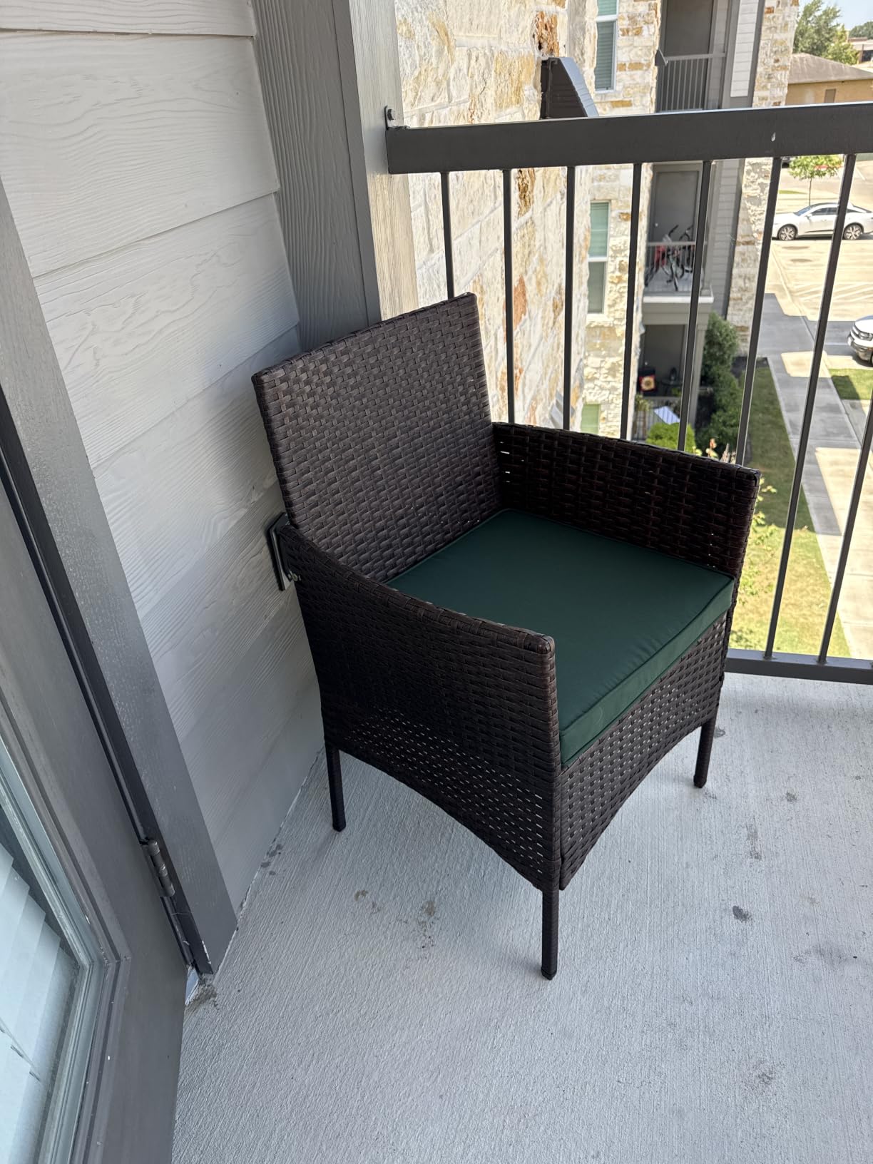 Best Choice Products 3-Piece Outdoor Wicker Conversation Bistro Set, Space Saving Patio Furniture for Garden w/Side Table - Gray/Black customer photo 1