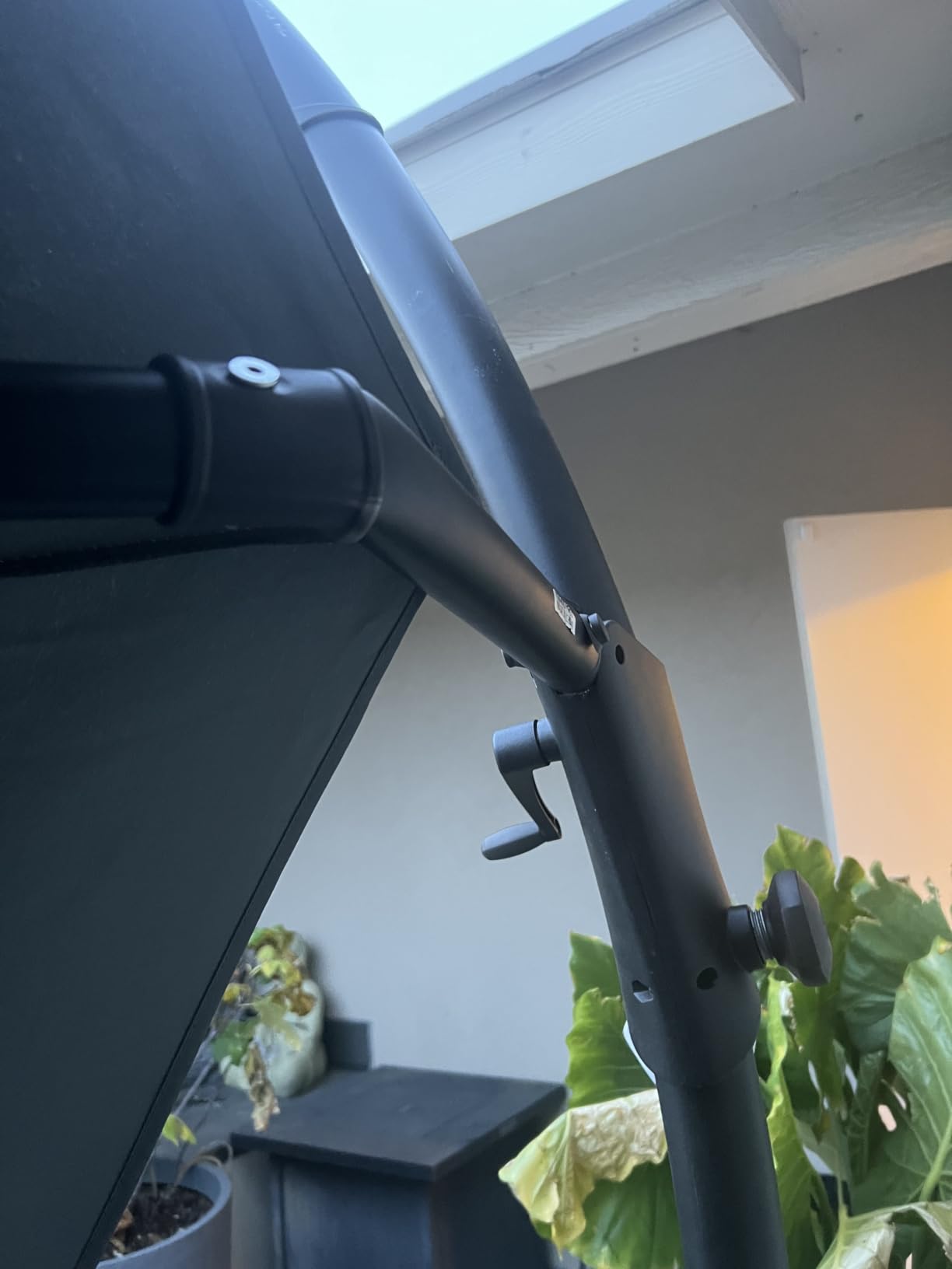 LAUSAINT HOME Outdoor Patio Umbrella with Base included, 11 FT Deluxe Curvy Cantilever Umbrella Heavy Duty Offset Hanging Umbrella with 360° Rotation for Market, Pool, Garden, Backyard, Deck (Beige) customer photo 2