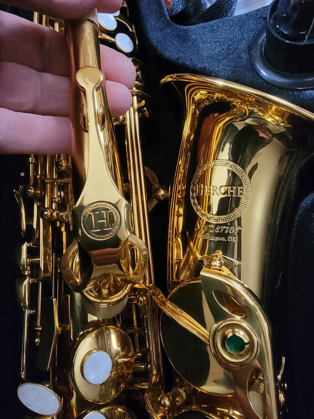 Herche Superior Alto Saxophone X3 | Professional Instruments for All Levels, High F# Key, Educator Approved, Service Plan customer photo 2